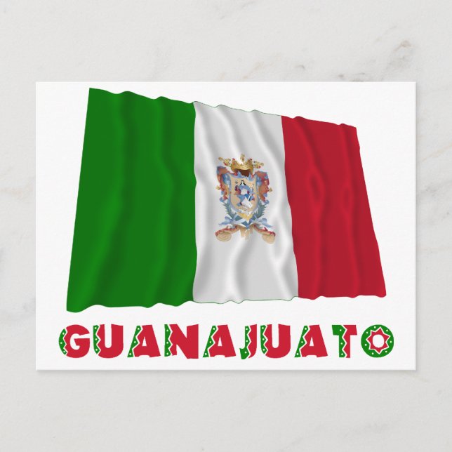 Guanajuato Waving Unofficial Flag Postcard (Front)