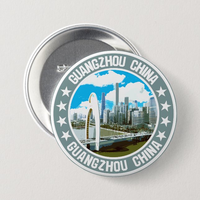 Guangzhou                                          7.5 cm round badge (Front & Back)