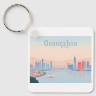 Guangzhou China Pearl River Pastel Travel Key Ring