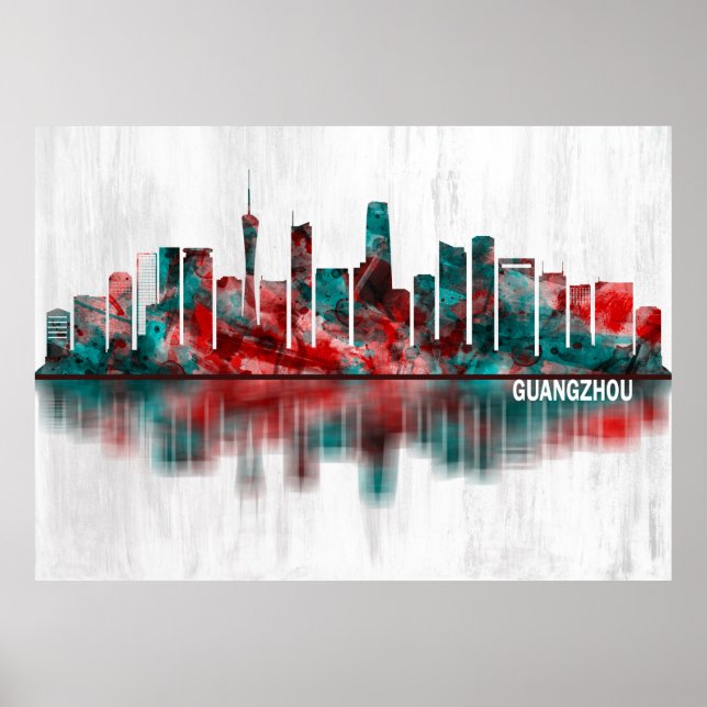 Guangzhou China Skyline Poster (Front)