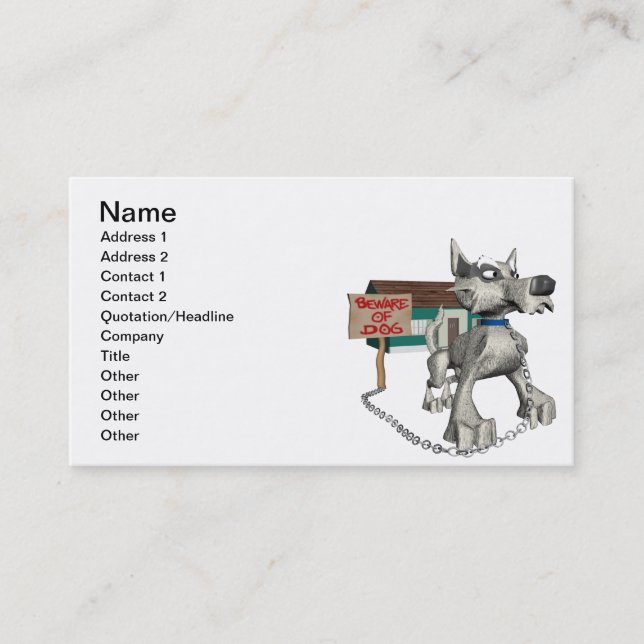 Guard Dog Business Card (Front)