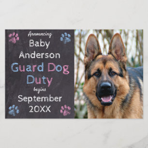 Guard Dog Duty Begins Dog Pregnancy Announcement