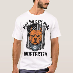 Guard Dog May No Evil Pass Vintage Vector Design T-Shirt