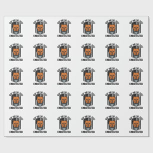 Guard Dog May No Evil Pass Vintage Vector Design Wrapping Paper