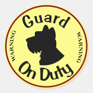 Guard Dog on DUTY Classic Round Sticker