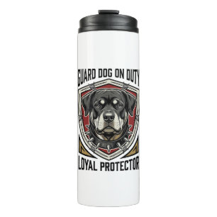 Guard Dog Shirt Vintage Engraved Protector Art_1 Thermal Tumbler