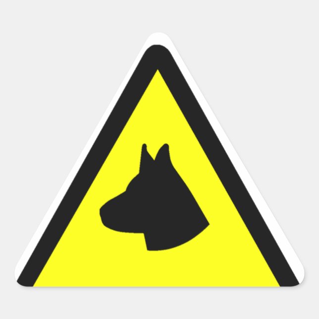Guard Dog Symbol Triangle Sticker (Front)