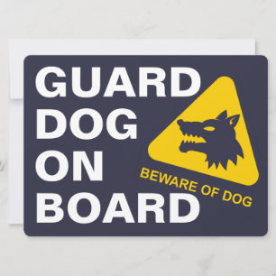 GUARD DOG/ YOU DRIVE SLOW car signs Holiday Card