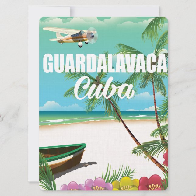 Guardalavaca beach vacation poster invitation (Front)