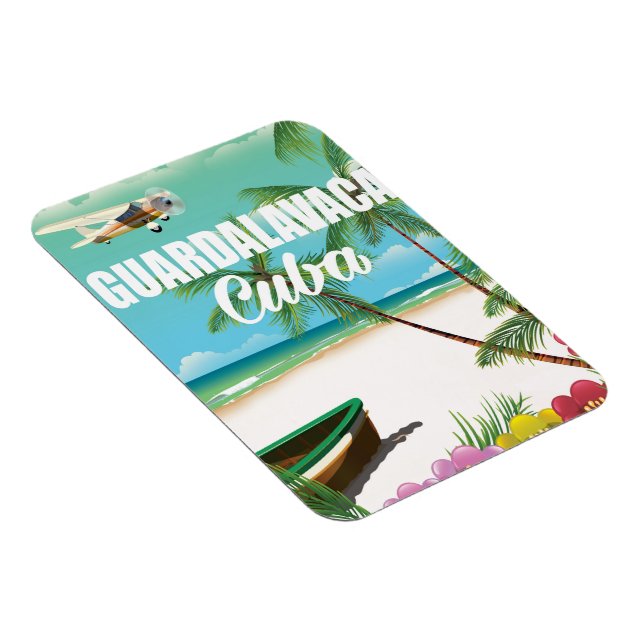 Guardalavaca beach vacation poster magnet (Right Side)