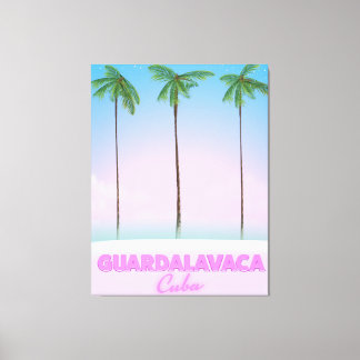 Guardalavaca Cuba vintage travel poster Canvas Print