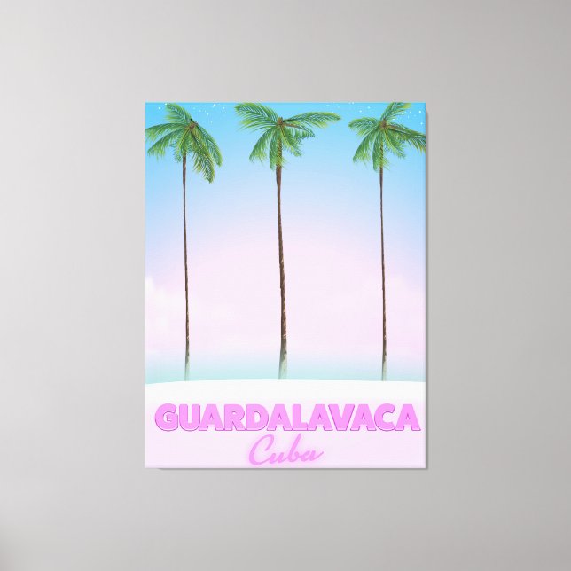 Guardalavaca Cuba vintage travel poster Canvas Print (Front)