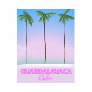 Guardalavaca Cuba vintage travel poster Standing Photo Sculpture
