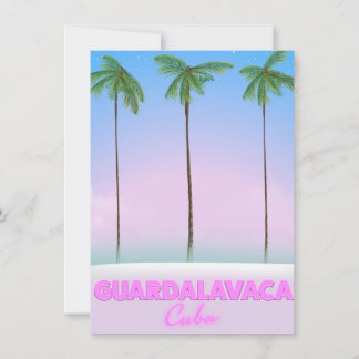 Guardalavaca Cuban vintage travel poster Invitation