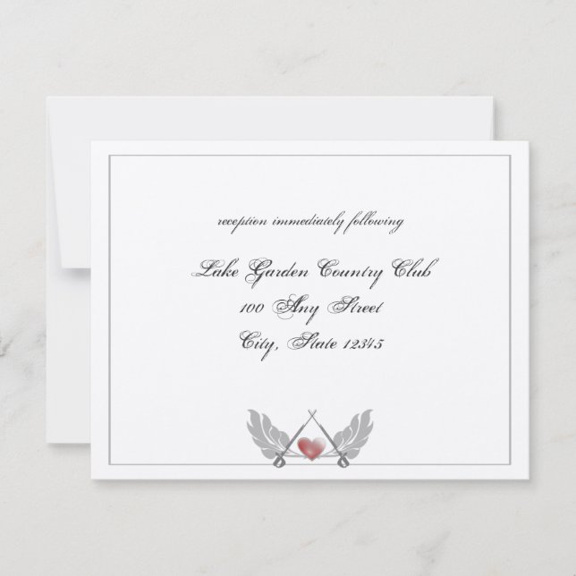 Guarded Heart Wedding reception Invitation (Front)