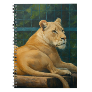 Guarded Rest – Lion Pair in Sanctuary Setting Notebook