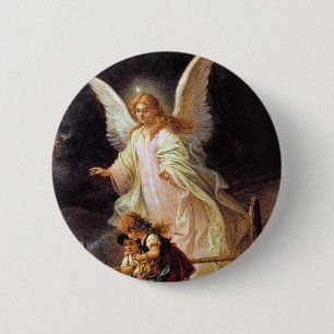 Guardian Angel 6 Cm Round Badge