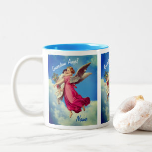 Guardian Angel And Child Personalised Two-Tone Coffee Mug