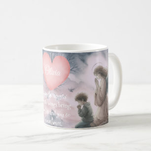 Guardian Angel and Child Praying Together Coffee Mug