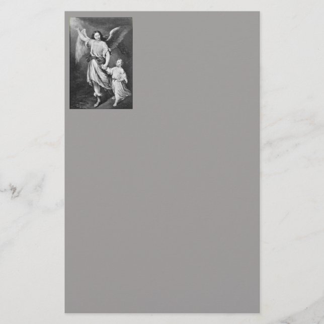 Guardian Angel And Child Stationery (Front)