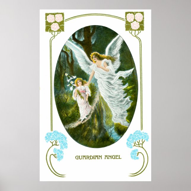 Guardian Angel and girl Poster (Front)