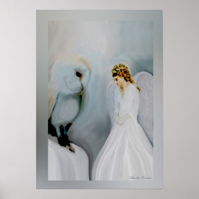 Guardian Angel and Owl Poster (Front)