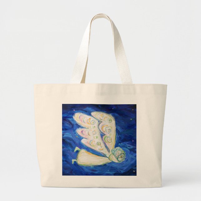Guardian Angel and Sleeping Baby Custom Tote Bags (Front)