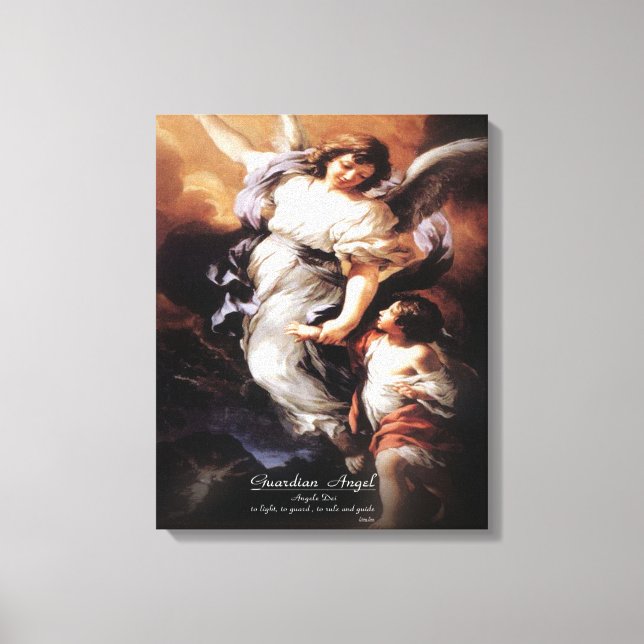 Guardian Angel Angele Dei Canvas Print (Front)