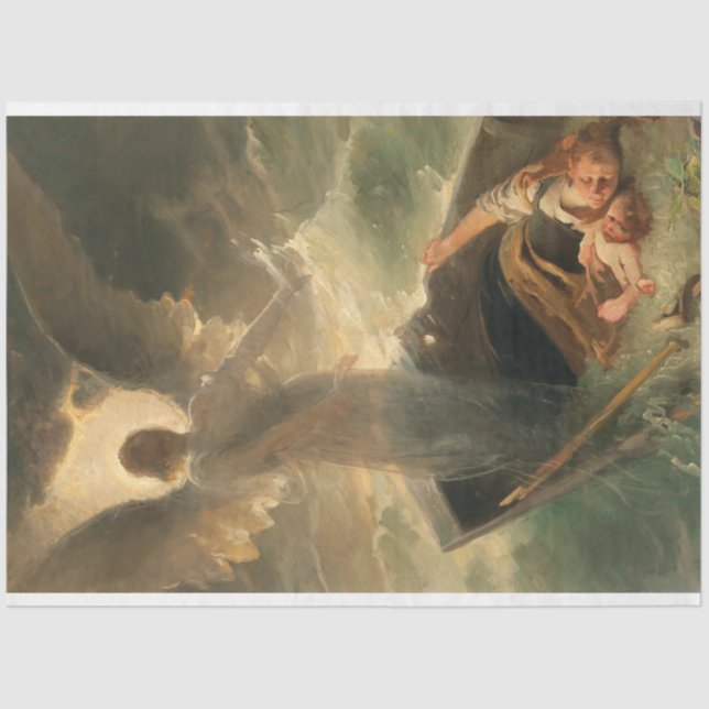 Guardian Angel Artwork Art Decoupage Tissue Paper (Front)