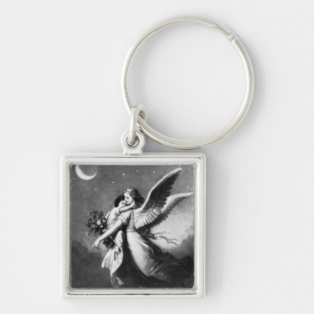 Guardian Angel At Night Key Ring (Front)