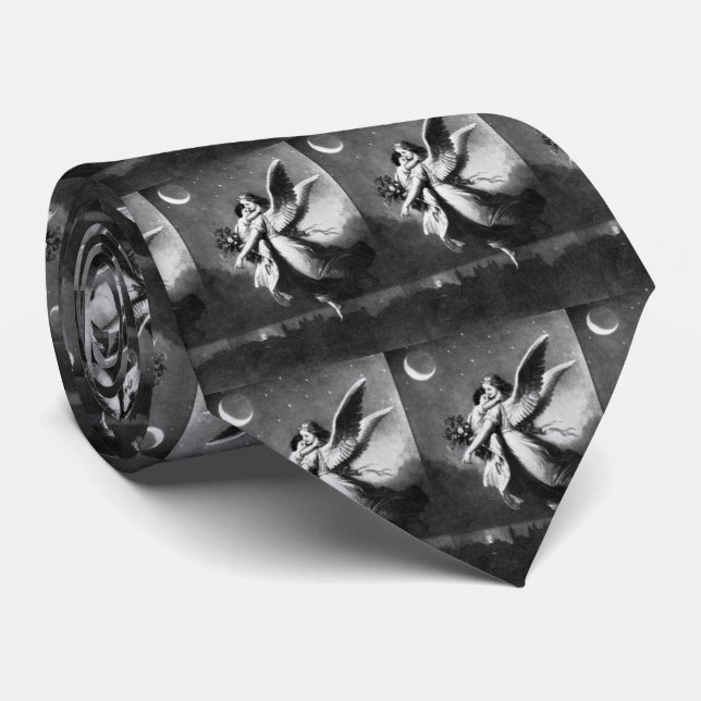 Guardian Angel At Night Tie (Rolled)