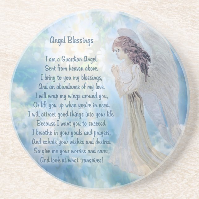 Guardian Angel Blessings Coaster (Front)