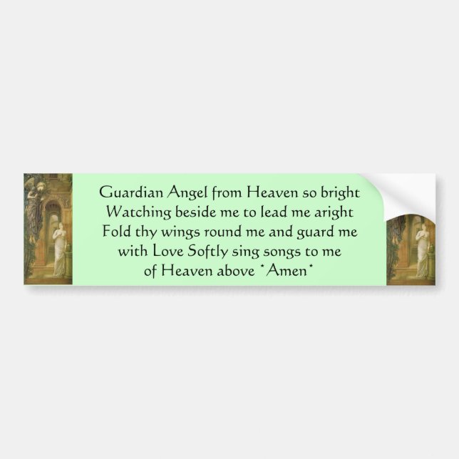 Guardian Angel bumper sticker (Front)