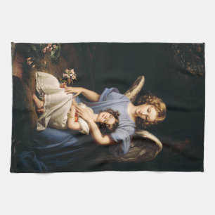 Guardian angel by Joseph Karl Stieler Tea Towel