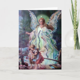 GUARDIAN ANGEL c. 1900 Card