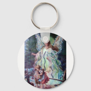 GUARDIAN ANGEL c. 1900 Key Ring