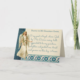 Guardian Angel Catholic Religious Prayer Card