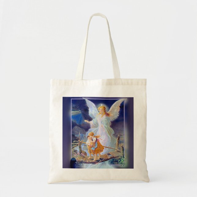Guardian Angel, Children and Bridge Tote Bag (Front)