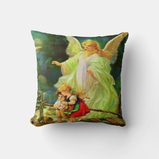 Guardian Angel & Children Pillow (Front)