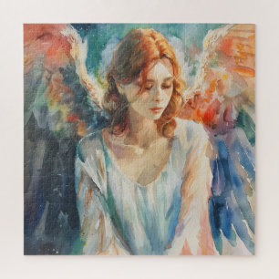 Guardian Angel Christianity Watercolor Jigsaw Puzzle