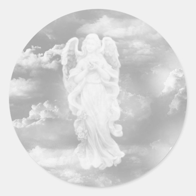 Guardian Angel Classic Round Sticker (Front)