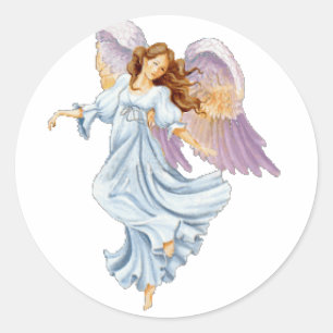 Guardian Angel Classic Round Sticker