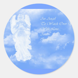 Guardian Angel Classic Round Sticker