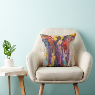 Guardian Angel Colourful Expressionism Cushion