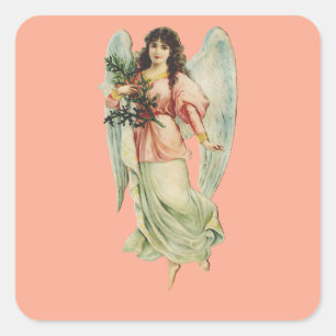 Guardian Angel Divine Watchfulness & Grace Art Square Sticker