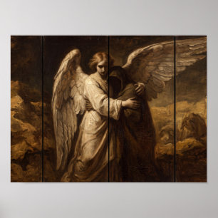 Guardian Angel Embrace Painting Poster