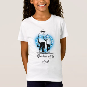 Guardian Angel Father and Son Blue Heart Art T-Shirt
