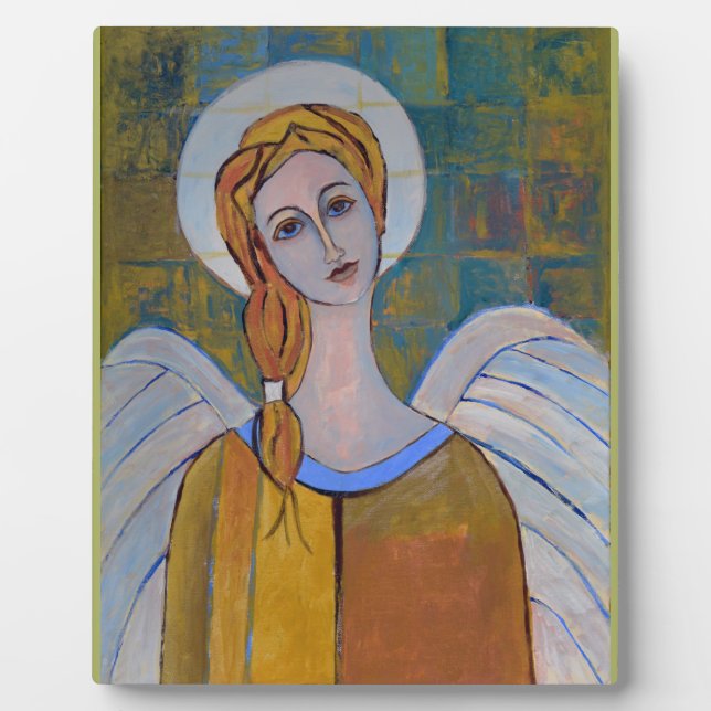 Guardian Angel Fine Art Oil Painting Plaque (Front)
