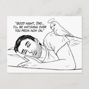 Guardian angel for Dad Postcard