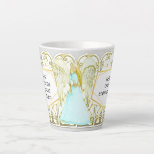 Guardian angel for girls   DIY sayings poems Latte Mug
